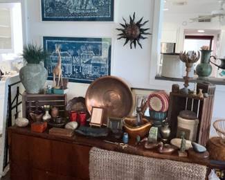 LONG LATERAL FILE CREDENZA - LOADED WITH MORE VINTAGE DECOR!