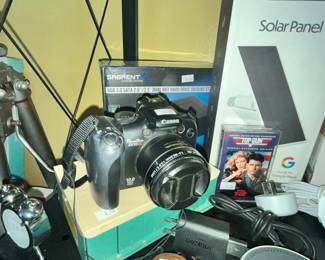 CANON POWER SHOT SX10IS CAMERA, GOOGLE NEST SOLAR PANEL, SABRENT DUAL BAY HARD DRIVE