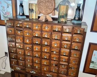 OLD CHINESE PHARMACY CABINET