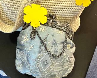 SMALL SATIN BEADED BAG