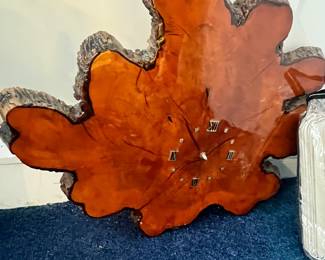 LARGE LOG SLICE CLOCK