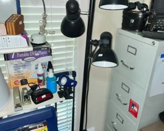 3-LIGHT LAMP, FILE CABINET
