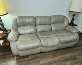 LEATHER DUAL RECLINER SOFA