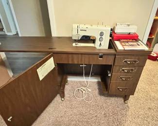 AMAZING, VINTAGE "BERNINA" SEWING MACHINE w/ CABINET