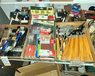 SANDPAPER & PAINT BRUSHES