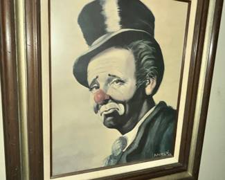 SAD CLOWN PAINTING BY MICHAEL MEKETI