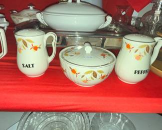 VINTAGE JEWEL TEA SALT, PEPPER & SUGAR BOWL