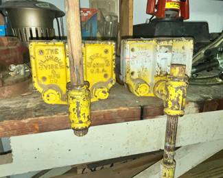 PAIR OF COLUMBIAN UNDER-BENCH VICES