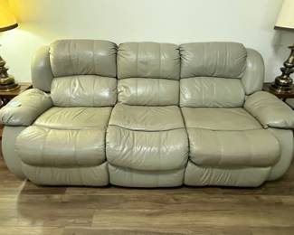 LEATHER DUAL-RECLINING SOFA