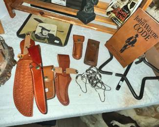 MORE SHEATHS, IRON DINNER BELL, JOHN WAYNE CODE