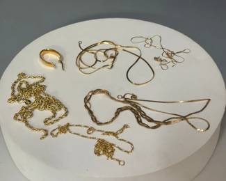 14K Gold Necklaces For Scrap Or Repair