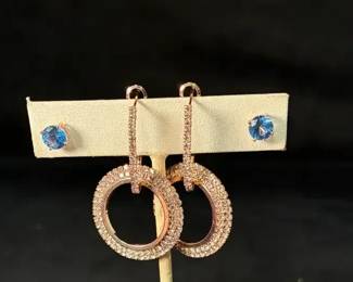 Blue Topaz Earrings