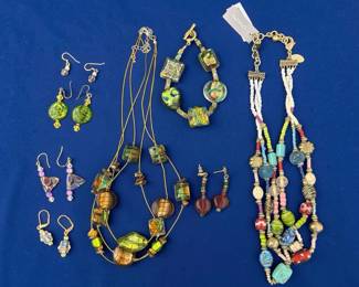 Chicos Triple Strand Glass Bead Necklace And More