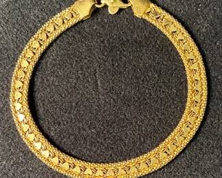 14k Gold Heart Bracelet