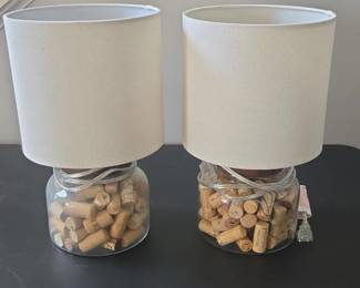 DIY Wine Cork Table Lamps Set of 