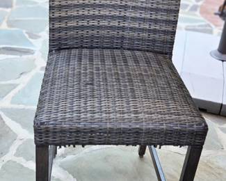 Agio Piece Wicker and Tile Round Bar Height Dining Set with Fire Pit second image