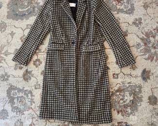 LOFT Womens Plaid Wool Blend Coat third image