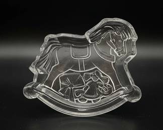 Princess House Lead Crystal Rocking Horse Figurine