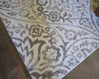 My Texas House Lady Bird Driftwood Damask Area Rug
