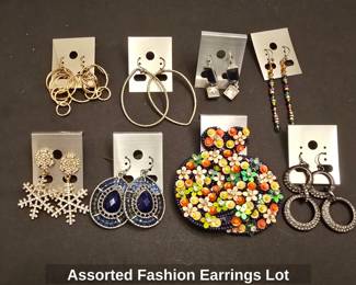 Assorted Fashion Earrings Lot