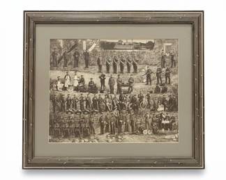 Framed Historical Photograph of Soldiers