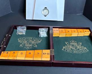Two Bridges Wooden Dice Game Set