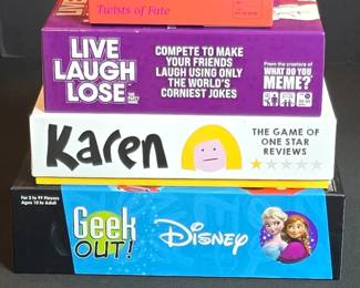 Party Card Game Bundle FMK, Live Laugh Lose, Karen, Geek Out Disney