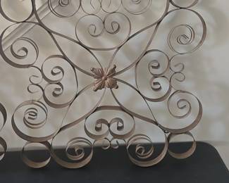 Wrought Iron Scrollwork Wall Panel