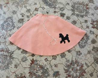 Pink Poodle Skirt with Silver Chain Accent