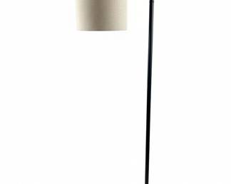 Modern Arc Floor Lamp with Fabric Shade and Foot Switch