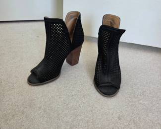 Lucky Brand Perforated Suede Ankle Booties