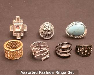 Assorted Fashion Rings Set