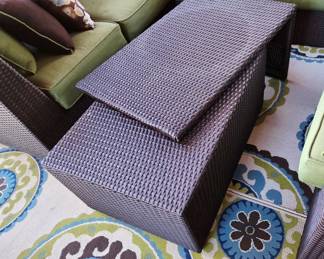 Horizon Hall Piece Outdoor Wicker Sectional Sofa Set with Ottoman and Coffee Table sixth image