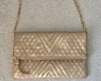 Quilted Chevron FoldOver Clutch Handbag second image
