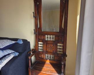 Antique hall tree 