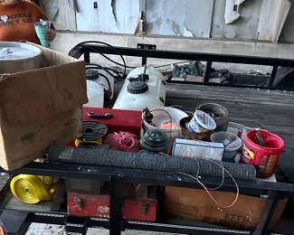 Tools, fryer pot, outdoor burner, propane tank, hardware