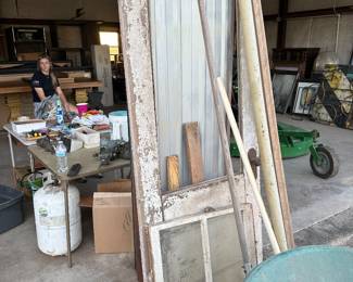 Antique wood doors and windows