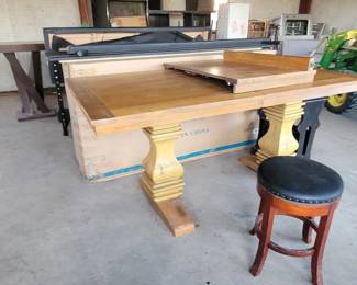 Dining tables and high tops, kind bed - headboard, footboard, stool, barstool