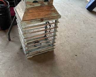 Bird cage decor wood vintage