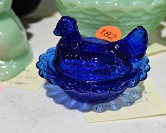 COBALT HEN ON NEST