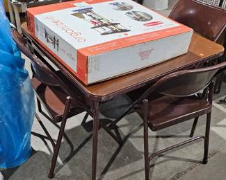 CARD TABLE AND CHAIRS
