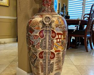 Antique Japanese Pottery Satsuma Vase