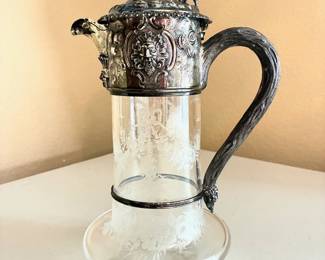 Victorian Silver and Glass Jug