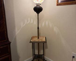 Antique Victorian-era floor lamp