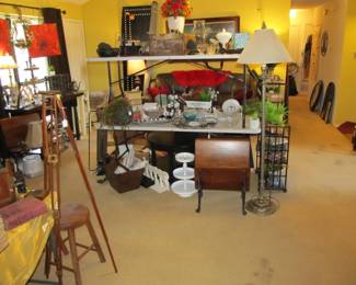 We have lots of great decor, shelving, lamps, rugs, and furniture