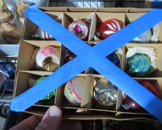 1950s mid-century glass ornaments