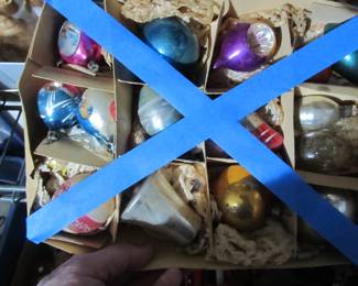 1950s mid-century glass ornaments