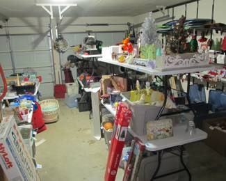 we have a huge garage full of amazing tools. power tools, hand tools, yard tools, antique tools, golf clubs, bowling balls, painting supplies, storage options, welding tools and more