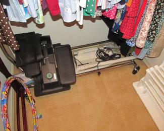 on the left is a EXERCISE MACHINE, all you do is pedal. 