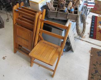 ATQ childs solid wood folding chairs. great condition! also great for plant stands, books, displays, dolls, and more.